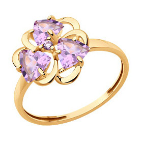 Кольцо SOKOLOV - Серебро 925, Аметист (арт. 92014396)