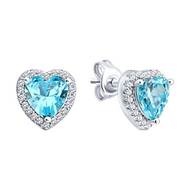 Серьги SOKOLOV - Серебро 925, Фианит (арт. 94027159-91)