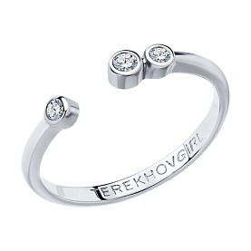 Кольцо SOKOLOV - Серебро 925, Фианит (арт. 94012652)