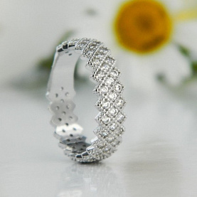 Кольцо Галатея - Серебро 925, Фианит (арт. 2673.1)