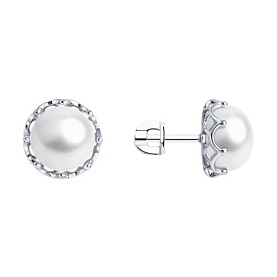 Серьги SOKOLOV - Серебро 925, Жемчуг культивированный (арт. 92022664)