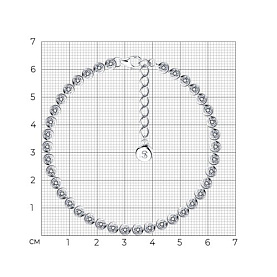 Браслет SOKOLOV - Серебро 925, Фианит (арт. 94051021)