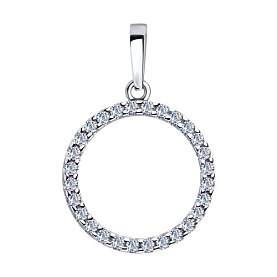 Подвеска SOKOLOV - Серебро 925, Фианит (арт. 94032261)