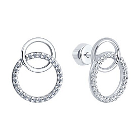 Серьги SOKOLOV - Серебро 925, Фианит (арт. 94025842)