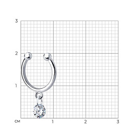 Серьга SOKOLOV - Серебро 925, Фианит (арт. 94170161)