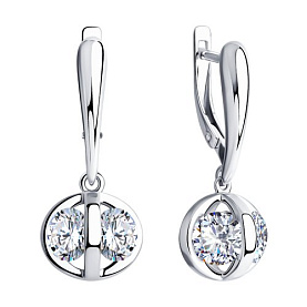 Серьги SOKOLOV - Серебро 925, Фианит (арт. 94023821)