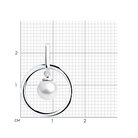 Подвеска SOKOLOV - Серебро 925, Жемчуг имитация (арт. 94032041)