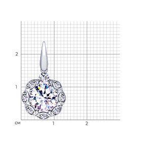 Подвеска SOKOLOV - Серебро 925, Фианит (арт. 94032161)