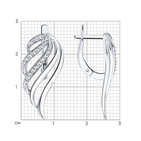 Серьги Diamant - Серебро 925, Фианит (арт. 94-120-00195-1)