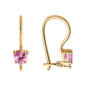 Серьги SOKOLOV - Золото 585, Фианит (арт. 020368)