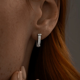 Серьги SOKOLOV - Серебро 925, Фианит (арт. 94021783)