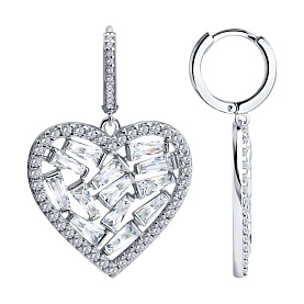 Серьги SOKOLOV - Серебро 925, Фианит (арт. 94027535)