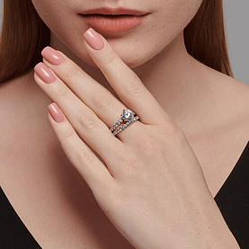 Кольцо SOKOLOV - Серебро 925, Swarovski (арт. 89010137)