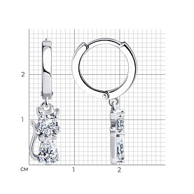 Серьги SOKOLOV - Серебро 925, Фианит (арт. 94026039)