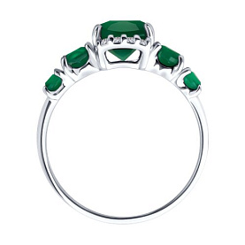 Кольцо SOKOLOV - Серебро 925, Агат, Фианит (арт. 92014507)