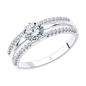 Кольцо SOKOLOV - Серебро 925, Фианит (арт. 94012244)