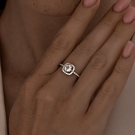 Кольцо SOKOLOV - Серебро 925, Аметист, Фианит (арт. 92014274)