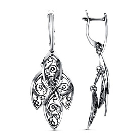 Серьги Красная пресня - Серебро 925 (арт. 33014600)