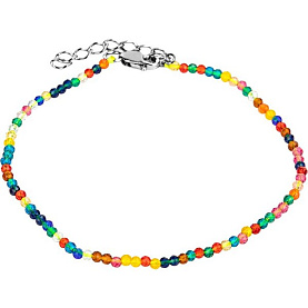 Браслет Фиделис - Серебро 925, Синтетическая шпинель (арт. SV-Shp13BL-mix-Rd)