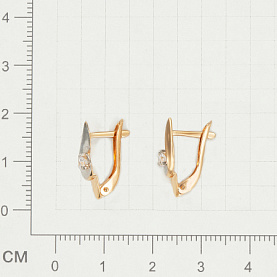 Серьги golden glob - Золото 585, Фианит (арт. СргЛ22бцФз585)