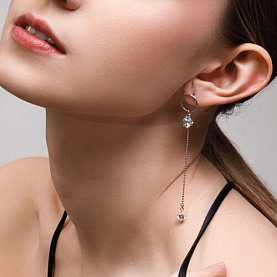 Серьга SOKOLOV - Серебро 925, Фианит (арт. 94170218)