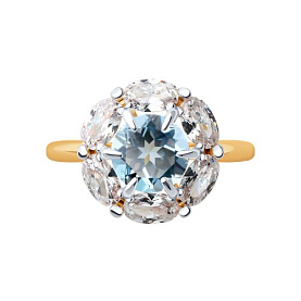 Кольцо Diamant - Золото 585, Топаз, Фианит (арт. 51-310-02100-1)