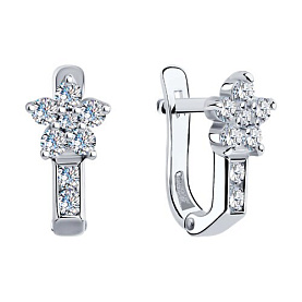 Серьги SOKOLOV - Серебро 925, Фианит (арт. 94026033)