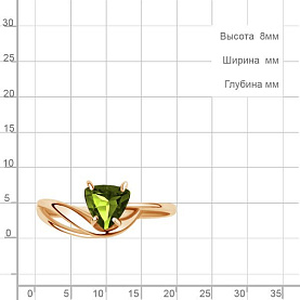Кольцо Аквамарин - Серебро 925, Хризолит (арт. 6532807.6)