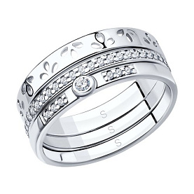 Кольцо SOKOLOV - Серебро 925, Фианит (арт. 94010696)