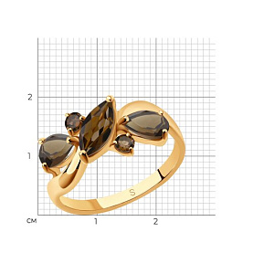 Кольцо SOKOLOV - Серебро 925, Раухтопаз (арт. 92011660)