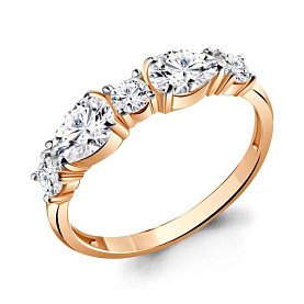 Кольцо Аквамарин - Серебро 925, Фианит (арт. 69565А.6)