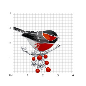 Брошь SOKOLOV - Серебро 925, Фианит, Эмаль (арт. 94040278)