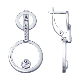 Серьги SOKOLOV - Серебро 925, Фианит (арт. 94022968)