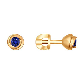 Серьги SOKOLOV - Золото 585, Сапфир (арт. 2020424)