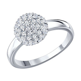 Кольцо SOKOLOV - Серебро 925, Фианит (арт. 94014916-91)