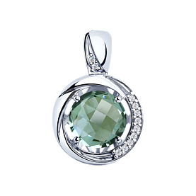 Подвеска SOKOLOV - Серебро 925, Кварц, Фианит (арт. 92030566)