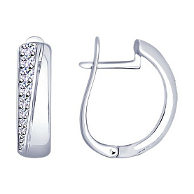 Серьги SOKOLOV - Серебро 925, Фианит (арт. 94022820)