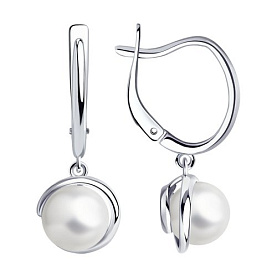 Серьги SOKOLOV - Серебро 925, Жемчуг имитация (арт. 94024746)