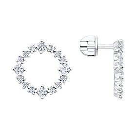 Серьги SOKOLOV - Серебро 925, Фианит (арт. 94027353)