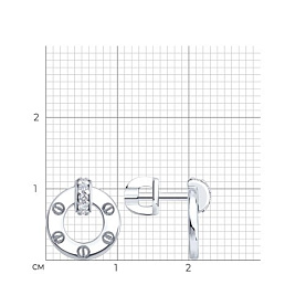 Серьги SOKOLOV - Серебро 925, Фианит (арт. 94027201)