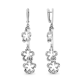 Серьги Аквамарин - Серебро 925 (арт. 36130.5)