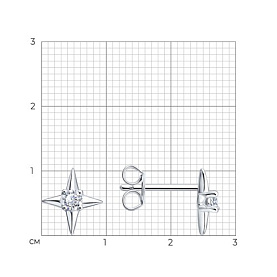 Серьги SOKOLOV - Серебро 925, Фианит (арт. 94027655-91)