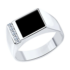 Кольцо SOKOLOV - Серебро 925, Фианит, Эмаль (арт. 94010434)