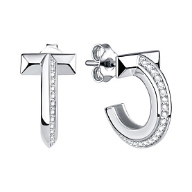 Серьги Talant - Серебро 925, Фианит (арт. 12-72-0001-15392)