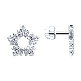 Серьги SOKOLOV - Серебро 925, Фианит (арт. 94027077)