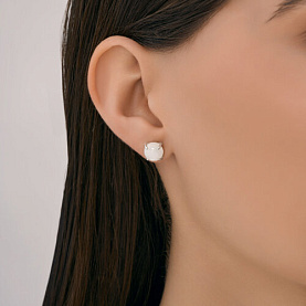 Серьги Diamant - Серебро 925, Лунный камень (арт. 94-322-02384-3)