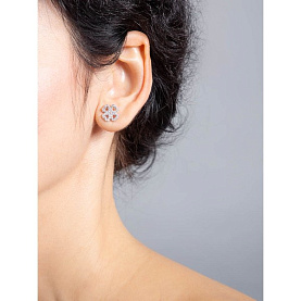 Серьги Галатея - Серебро 925, Фианит (арт. 3457.1)