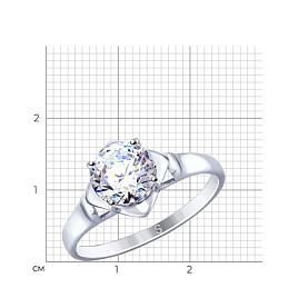 Кольцо SOKOLOV - Серебро 925, Swarovski (арт. 89010112)
