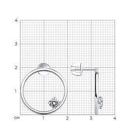 Серьги SOKOLOV - Серебро 925, Фианит (арт. 94025861)