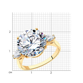 Кольцо SOKOLOV - Серебро 925, Фианит (арт. 93010900)